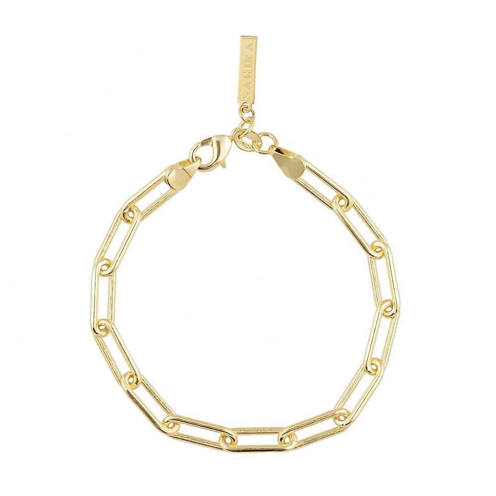 NEW SAHIRA women's carrie link bracelet in gold